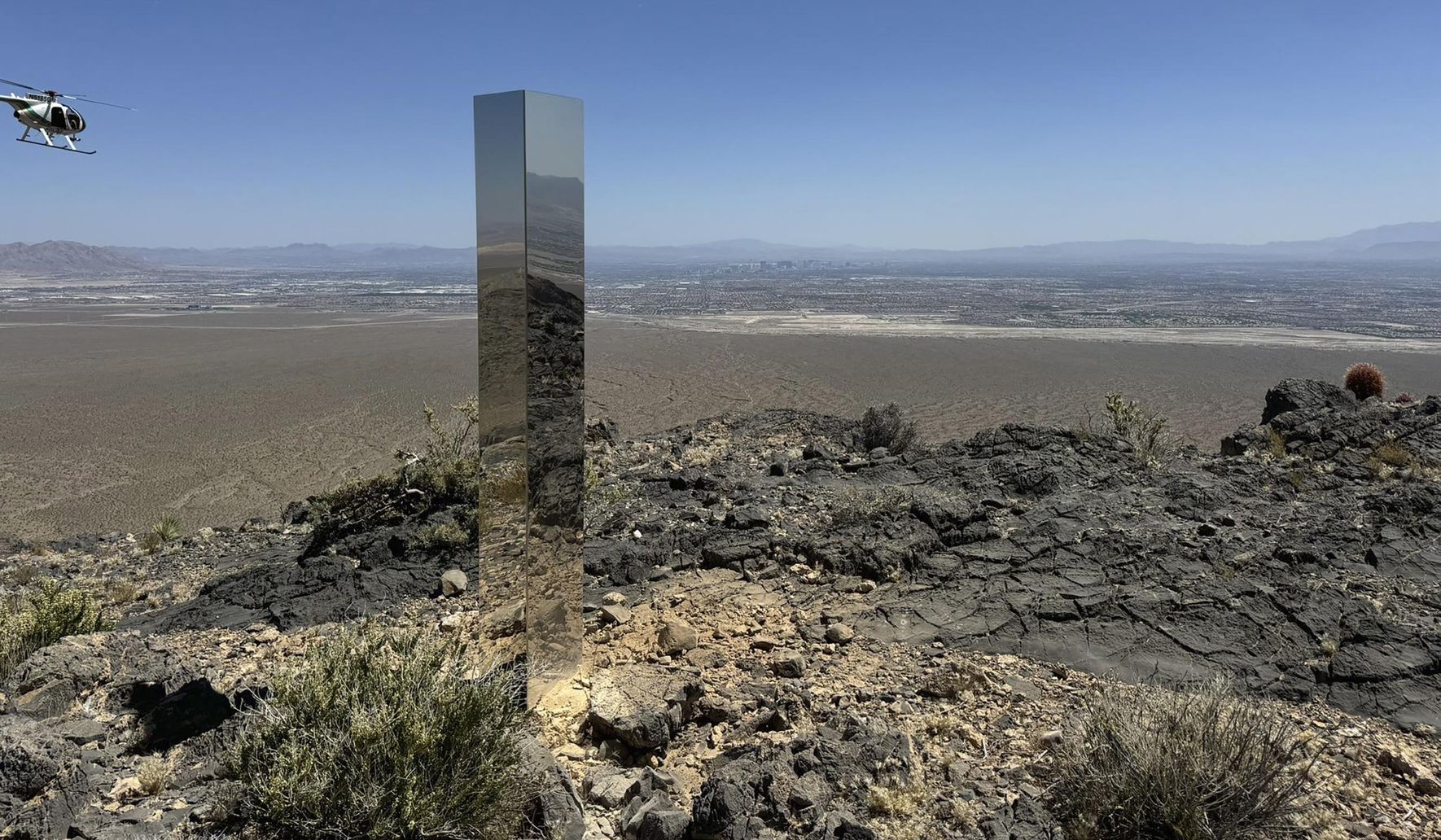 The monolith near Las Vegas that has now been removed by the police