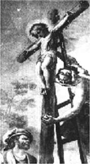 Ritual murder of a baby by crucifixion