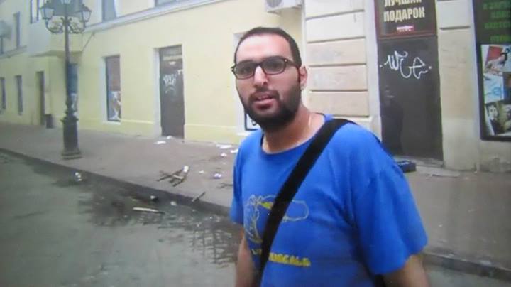 Активист сил самообороны в Славянске Активист сил самообороны в Славянске