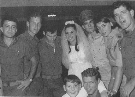 Victor Ostrovsky with his fellow officers from the military police at his wedding