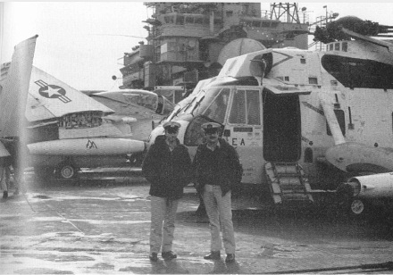 Victor Ostrovsky on an American aircraft carrier docked in the port of Haifa, 1981