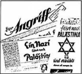 "The Nazi goes to Palestine" in Goebbels' paper Angriff
