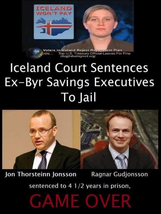 Iceland court sentences bankers and Ex-Byr Savings Executives to Jail