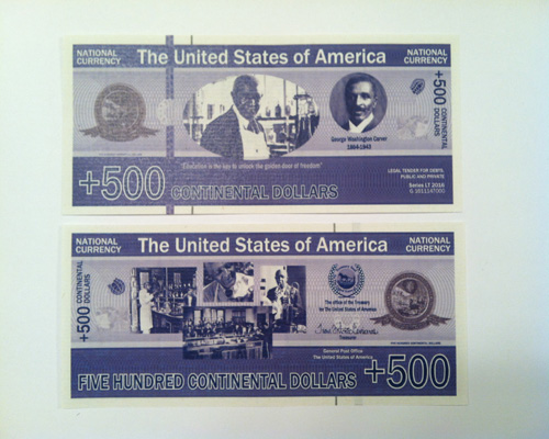 US Continental dollar, 500 UCD
