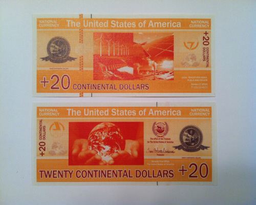 US Continental dollar, 20 UCD