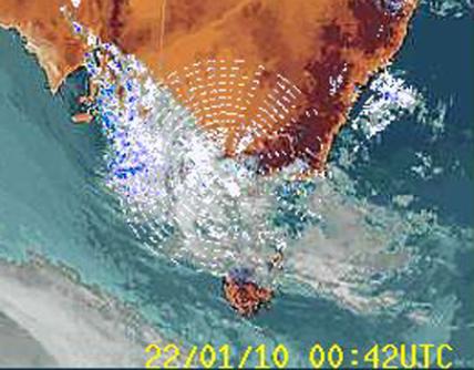 HAARP: Изображение, обозреваемое на радарах, над Австралией 22 января 2010 г.