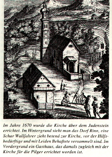 In the year 1670 the church was erected over the Jew-stone - Jewish Ritual Murder by Hellmut Schramm