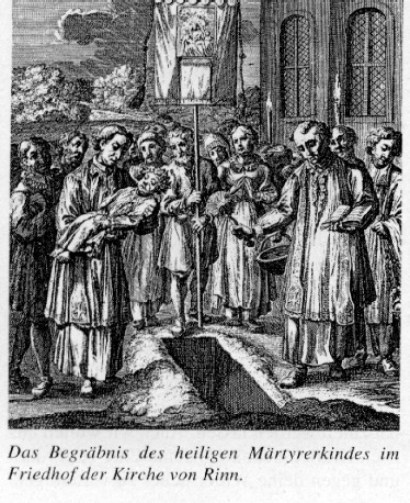 The burial of the holy martyr child in the cemetary of the church - Jewish Ritual Murder by Hellmut Schramm