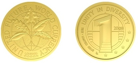 Монета "Объединенной Будущей Мировой Валюты"