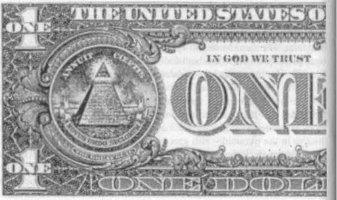 Illuminati symbology on one dollar bill