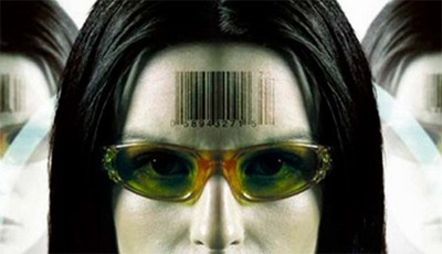 Lazer ID code on a forehead
