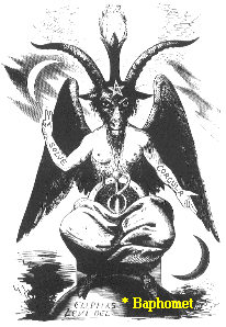 Baphomet, 'Goat of Mendes', also known in Luciferianism as the 'God of Witches'
