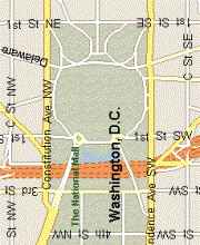 Washington DC city map with owl symbology